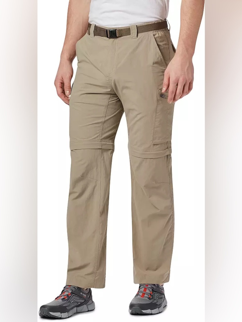 Columbia Silver Ridge Convertible Pants Tan Tusk Outdoor Hiking Cargo Activewear